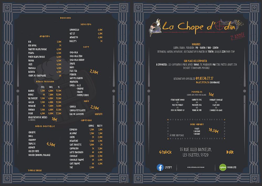 La Chope d'Odin - Menu Image 3